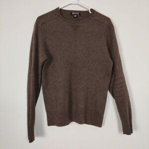 Kirkland Signature Men's Sweater New Size XL Brown Wool Cotton Business Casual